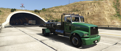 MTL Flatbed Tow Truck: мощный тягач для GTA 5