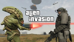 GTA 5 Alien Invasion War. Инопланетное вторжение и война с пришельцами в ГТА 5