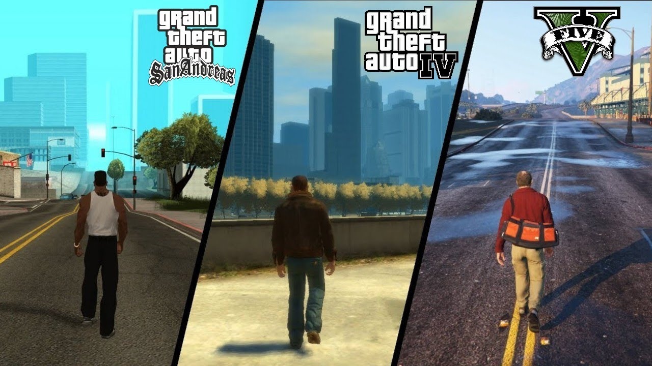 В какой из трёх частей Grand Theft Auto лучший сюжет? San Andreas, GTA V, GTA IV