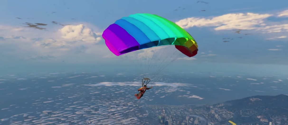 Прыжки с парашютом в GTA 5